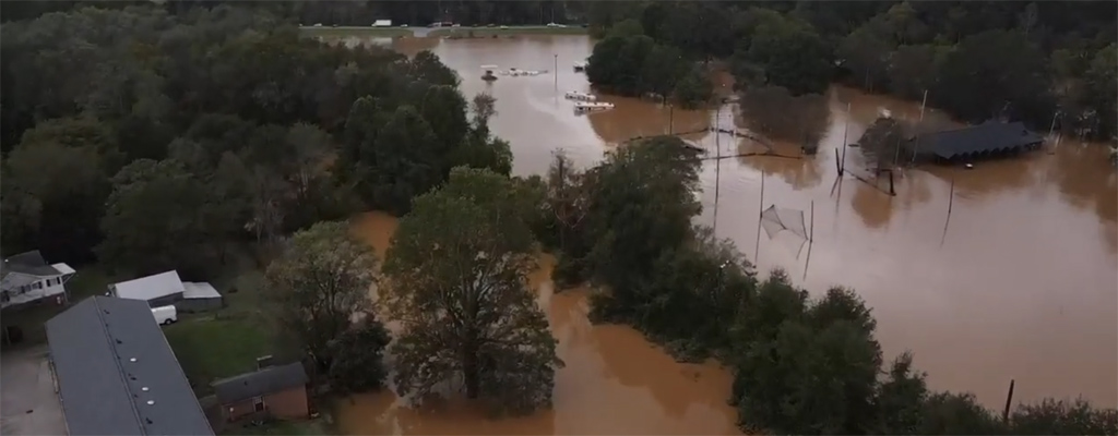 Flooding at the former Riverside Golf and RV Park location
